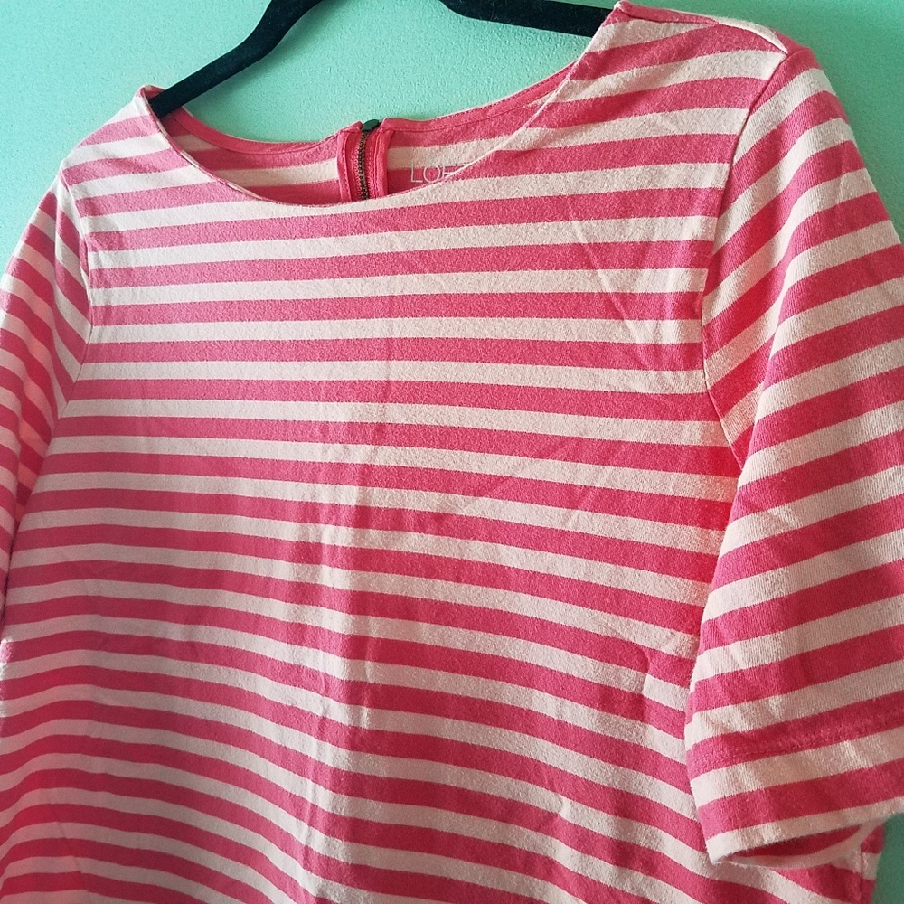 LOFT | Short Sleeve Shirt XL EUC 💗 zipper detail
